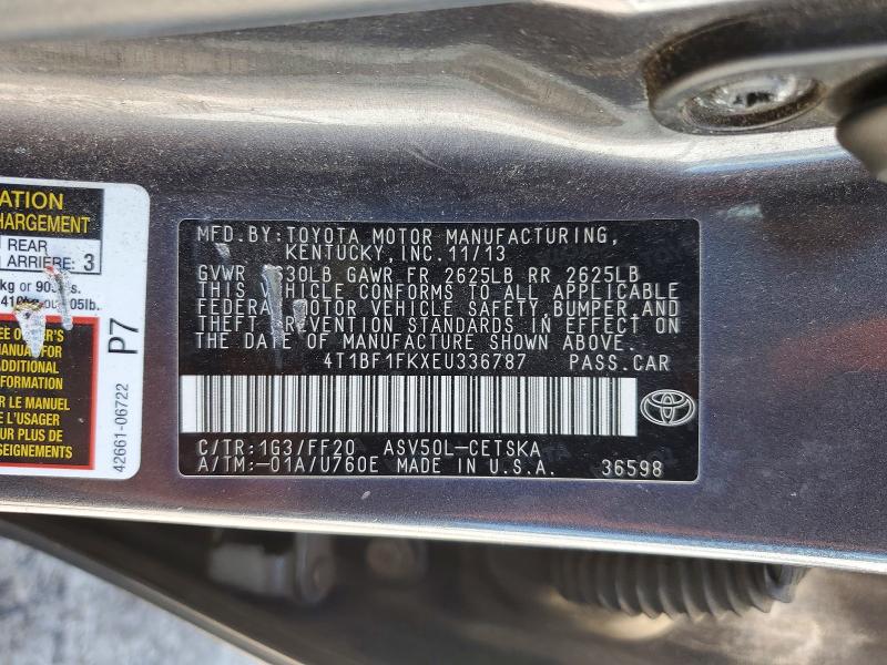 Продажа на аукционе авто 2014 Toyota Camry, vin: 4T1BF1FKXEU336787, номер лота: 56336806