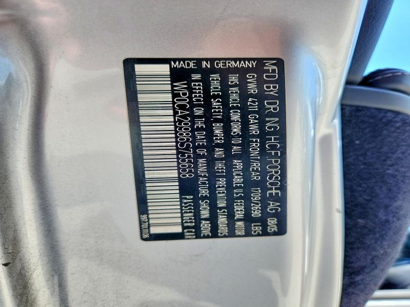 Продажа на аукционе авто 2006 Porsche 911 New Generation, vin: WP0CA29986S755658, номер лота: 54909696