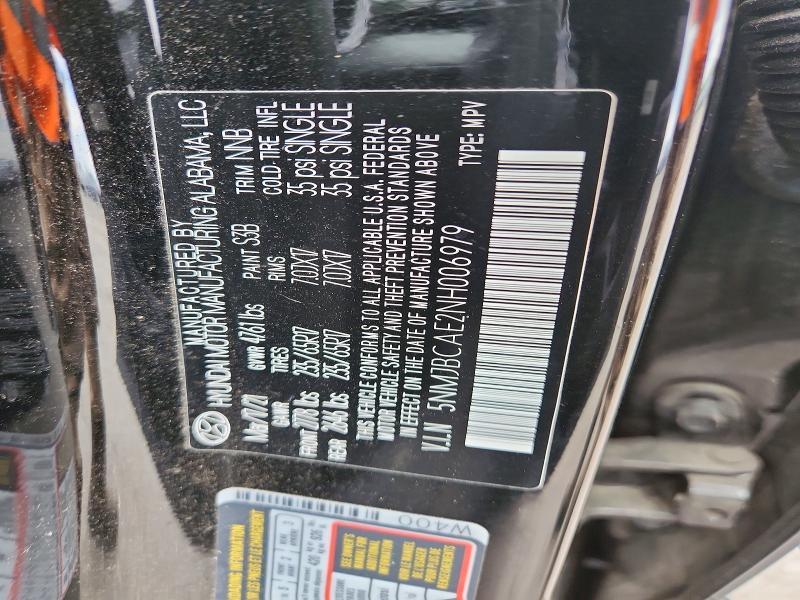Продаж на аукціоні авто 2022 Hyundai Tucson, vin: 5NMJBCAE2NH006979, номер лоту: 57360306