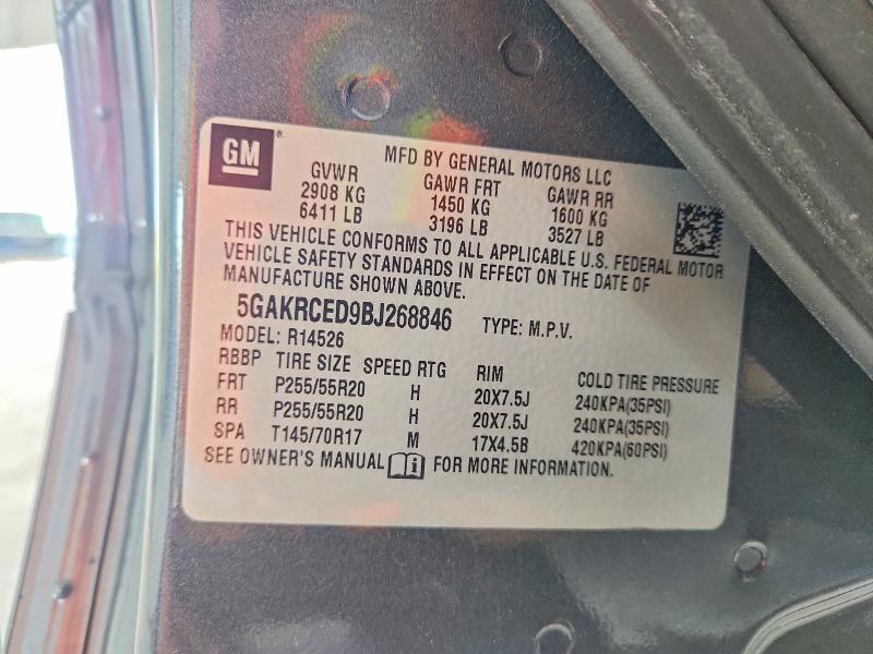 Aukcja sprzedaży 2011 Buick Enclave, vin: 5GAKRCED9BJ268846, numer aukcji: 55904866
