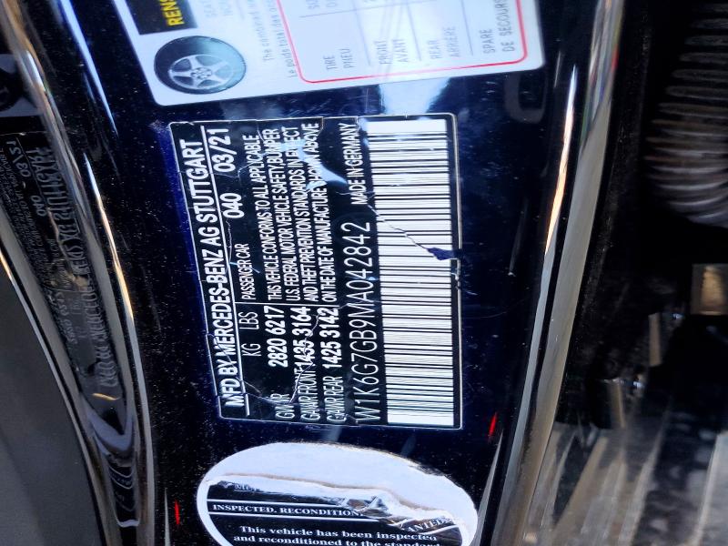 Продажа на аукционе авто 2021 Mercedes-benz S, vin: W1K6G7GB9MA042842, номер лота: 55436006