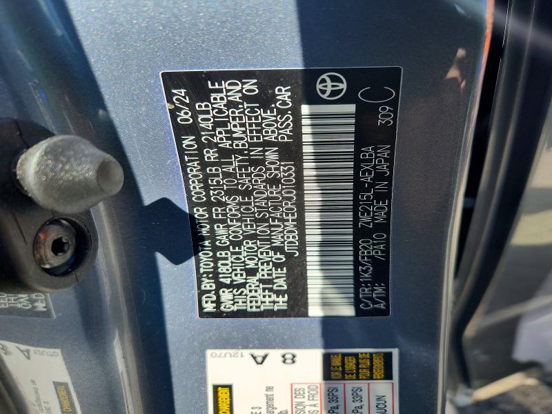 Продаж на аукціоні авто 2024 Toyota Corolla Hybrid, vin: JTDBDMHE0RJ010331, номер лоту: 57946926