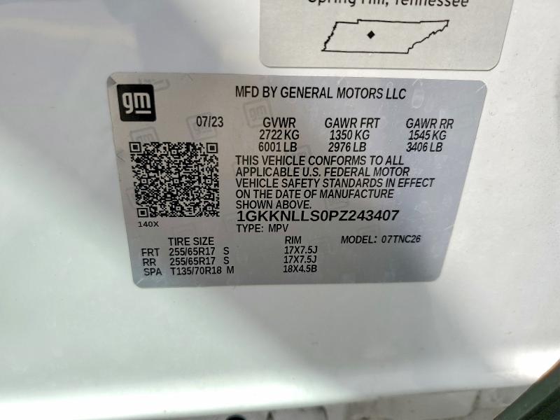 Продаж на аукціоні авто 2023 Gmc Acadia, vin: 1GKKNLLS0PZ243407, номер лоту: 55283826