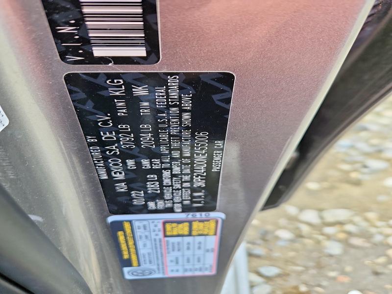 57397816 :رقم المزاد ، 3KPF24AD0NE455006 vin ، 2022 Kia Forte مزاد بيع
