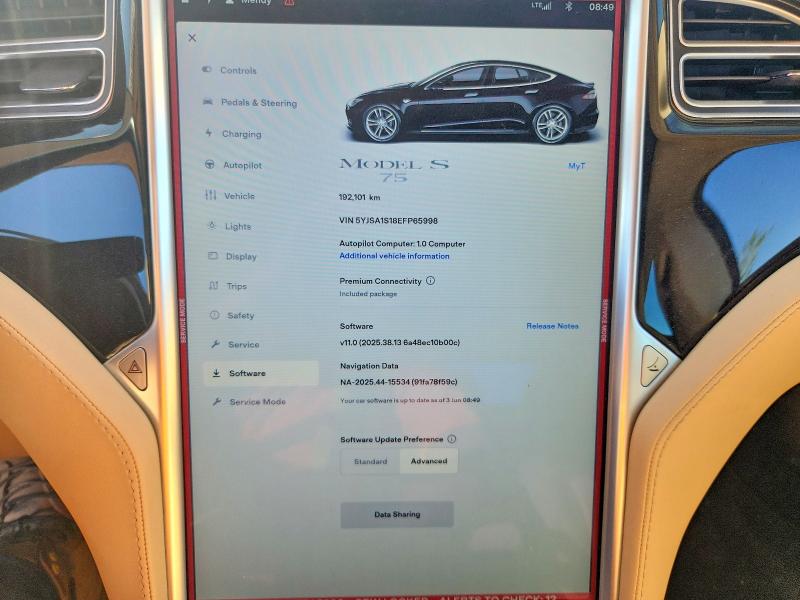 Продажа на аукционе авто 2014 Tesla Model S, vin: 5YJSA1S18EFP65998, номер лота: 54886816