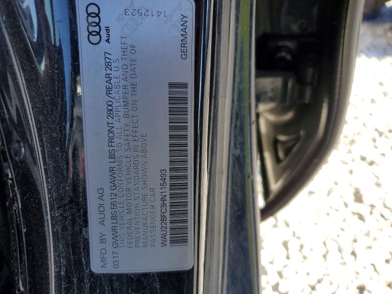 Продаж на аукціоні авто 2017 Audi A7, vin: WAU22BFC3HN115493, номер лоту: 54295286