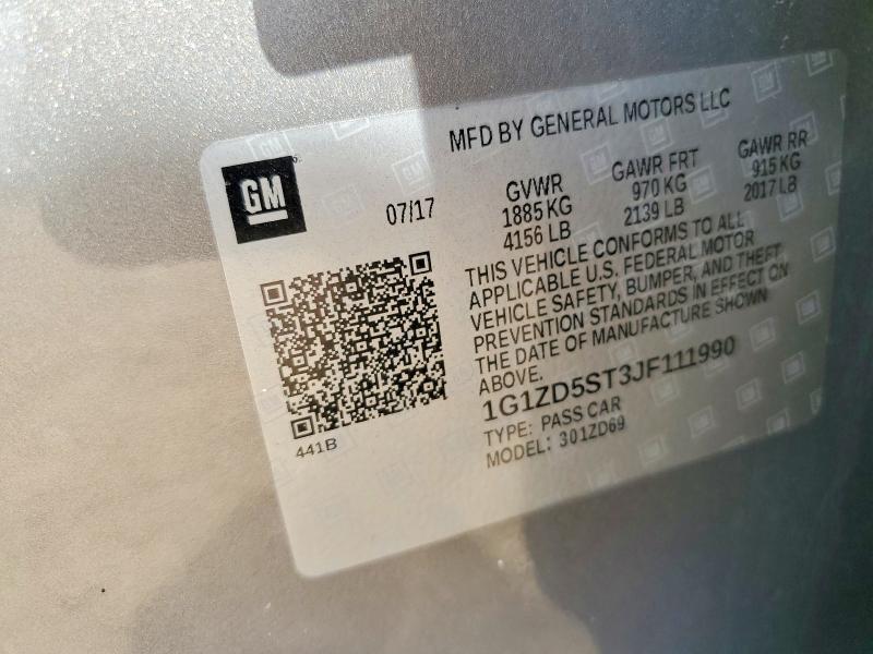 Aukcja sprzedaży 2018 Chevrolet Malibu, vin: 1G1ZD5ST3JF111990, numer aukcji: 56056726