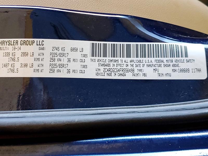 Aukcja sprzedaży 2015 Dodge Grand Caravan, vin: 2C4RDGCG4FR556498, numer aukcji: 57754006