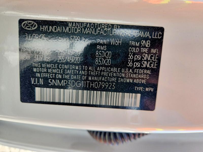 Aukcja sprzedaży 2026 Hyundai Santa Fe, vin: 5NMP3DG11TH079923, numer aukcji: 55922836