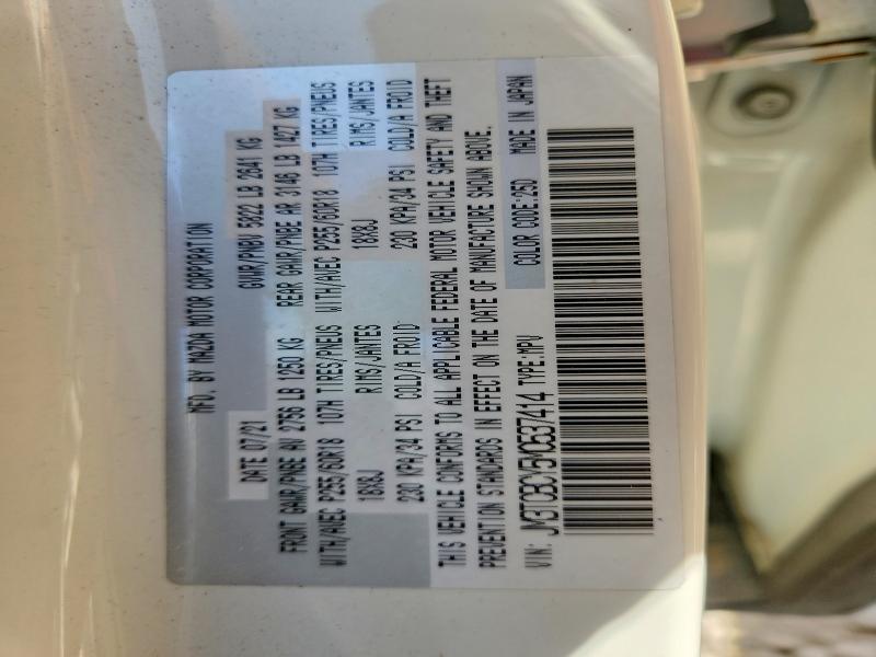 78491605 :رقم المزاد ، JM3TCBCY5M0537414 vin ، 2021 Mazda Cx-9 مزاد بيع