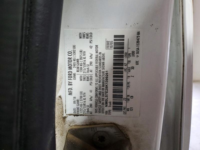 Продаж на аукціоні авто 2019 Ford Transit Connect, vin: NM0LS7E28K1399261, номер лоту: 58187556