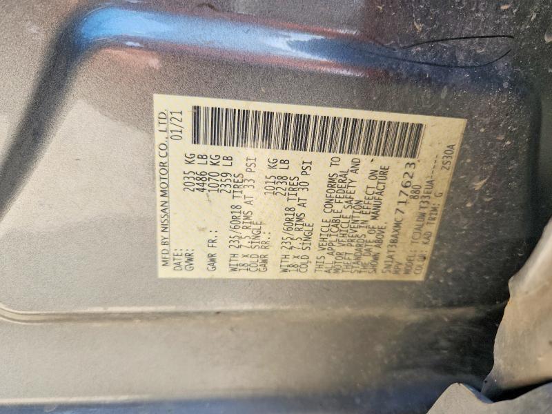 Продаж на аукціоні авто 2021 Nissan Rogue, vin: 5N1AT3BAXMC717623, номер лоту: 56735716