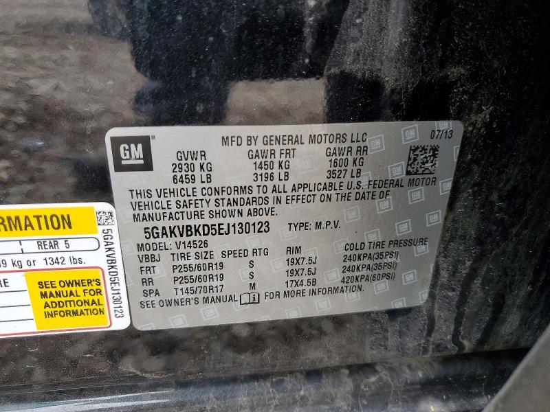 Продажа на аукционе авто 2014 Buick Enclave, vin: 5GAKVBKD5EJ130123, номер лота: 56505716