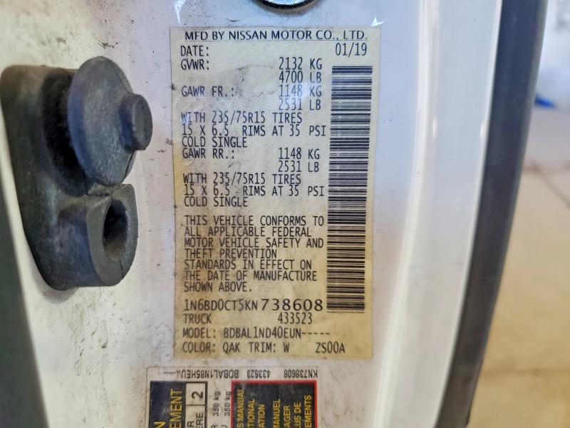Aukcja sprzedaży 2019 Nissan Frontier, vin: 1N6BD0CT5KN738608, numer aukcji: 55616896