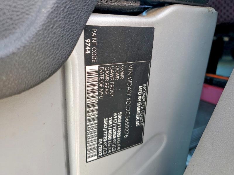 Продаж на аукціоні авто 2012 Mercedes-benz Sprinter, vin: WDAPF4CC2C5658276, номер лоту: 57686446