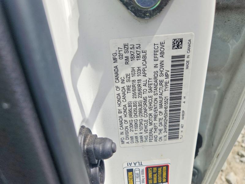 Продаж на аукціоні авто 2017 Honda Cr-v, vin: 2HKRW2H50HH615521, номер лоту: 57962426