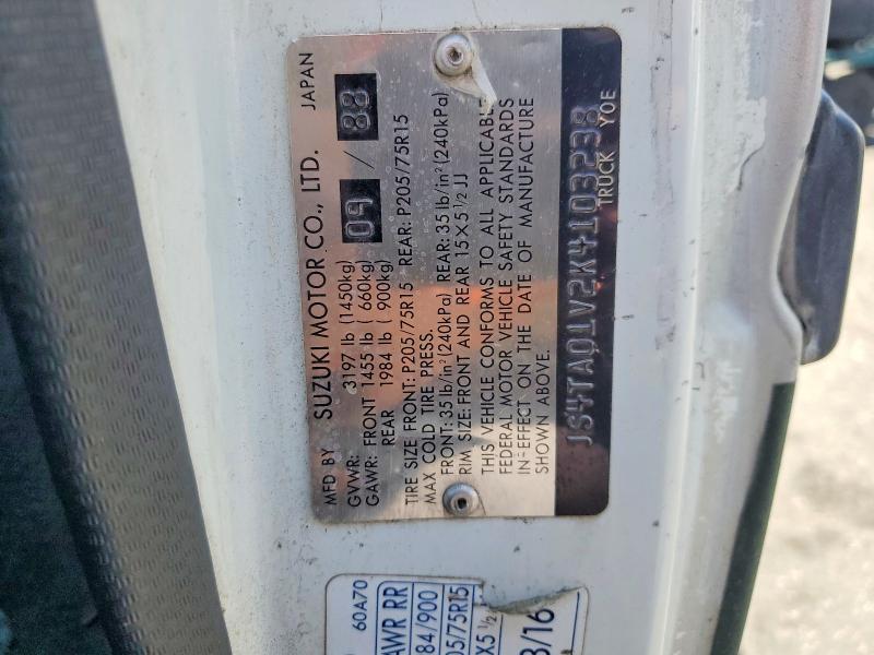 Aukcja sprzedaży 1989 Suzuki Sidekick, vin: JS4TA01V2K4103238, numer aukcji: 56151376