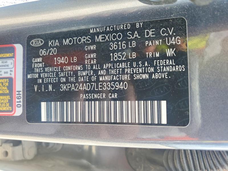 Продаж на аукціоні авто 2020 Kia Rio, vin: 3KPA24AD7LE335940, номер лоту: 56635136