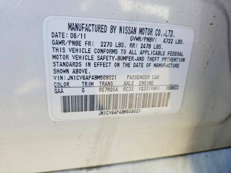 Продажа на аукционе авто 2011 Infiniti G37 Sedan, vin: JN1CV6AP4BM509021, номер лота: 56590896