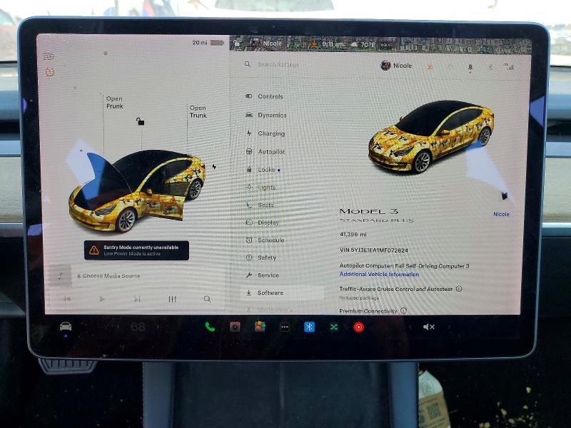 Продажа на аукционе авто 2021 Tesla Model 3, vin: 5YJ3E1EA1MF072824, номер лота: 58305946