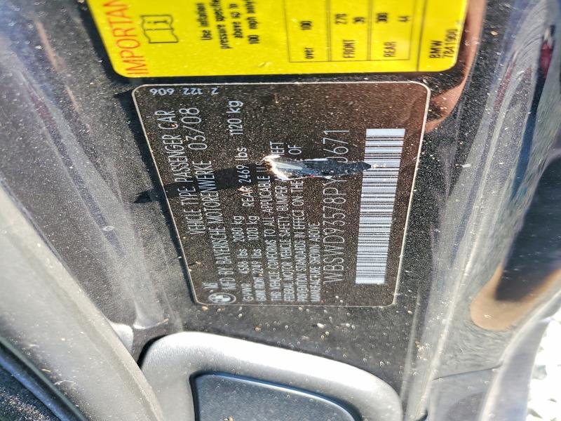 57193006 :رقم المزاد ، WBSWD93578PY40671 vin ، 2008 Bmw M3 مزاد بيع