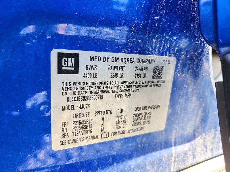 Продажа на аукционе авто 2014 Buick Encore, vin: KL4CJESB2EB590715, номер лота: 55725796