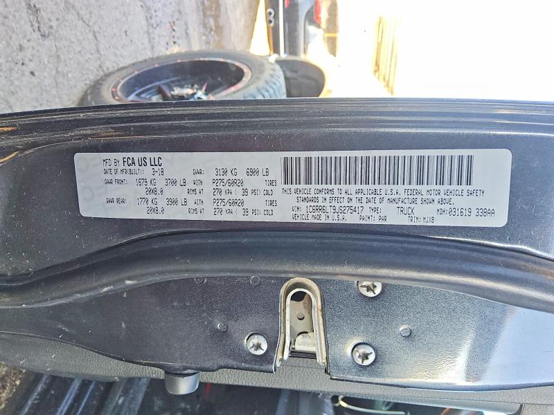 53227996 :رقم المزاد ، 1C6RR6LT9JS275417 vin ، 2018 Ram 1500 مزاد بيع