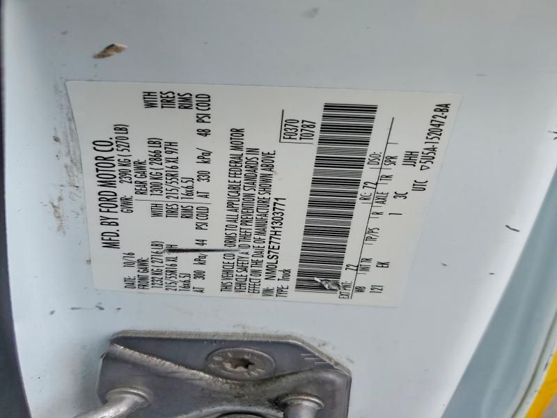 58101506 :رقم المزاد ، NM0LS7E77H1303771 vin ، 2017 Ford Transit Connect مزاد بيع
