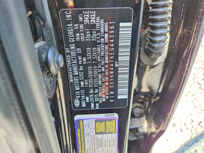 Aukcja sprzedaży 2014 Kia Sorento, vin: 5XYKW4A76EG443961, numer aukcji: 56410636