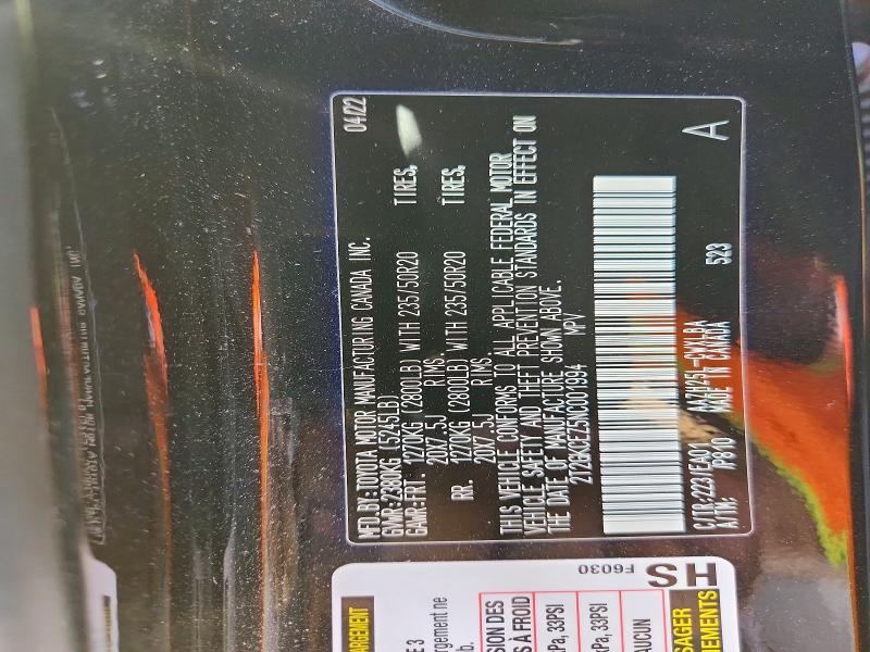 Aukcja sprzedaży 2022 Lexus Nx, vin: 2T2GKCEZ5NC001994, numer aukcji: 55368456