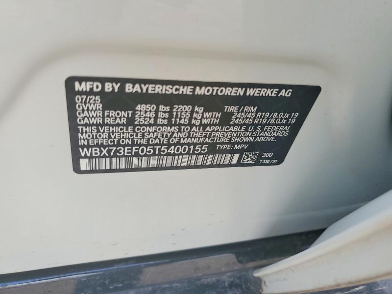 58131956 :رقم المزاد ، WBX73EF05T5400155 vin ، 2026 Bmw X1 مزاد بيع