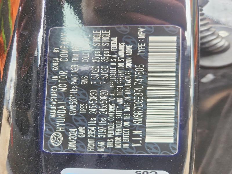 Aukcja sprzedaży 2024 Hyundai Palisade, vin: KM8R7DGE3RU747606, numer aukcji: 56062936