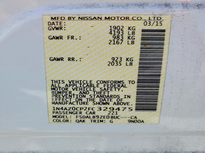 Продажа на аукционе авто 2015 Nissan Leaf, vin: 1N4AZ0CP2FC329475, номер лота: 55456306