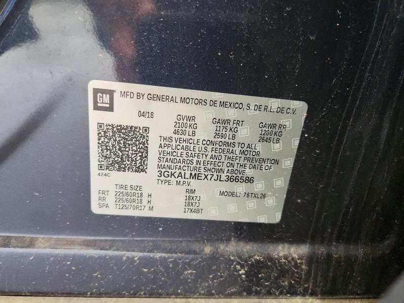 2018 Gmc Terrain მანქანა იყიდება აუქციონზე, vin: 3GKALMEX7JL366586, აუქციონის ნომერი: 58578216