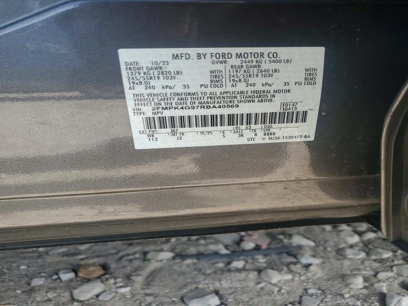 Продаж на аукціоні авто 2024 Ford Edge, vin: 2FMPK4G97RBA40569, номер лоту: 56170856