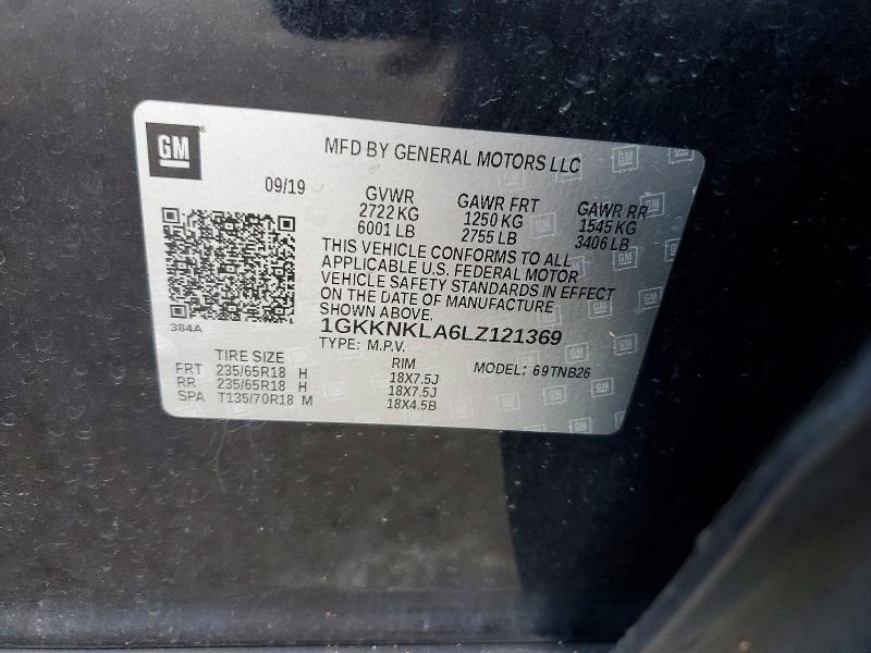 Aukcja sprzedaży 2020 Gmc Acadia, vin: 1GKKNKLA6LZ121369, numer aukcji: 55876056