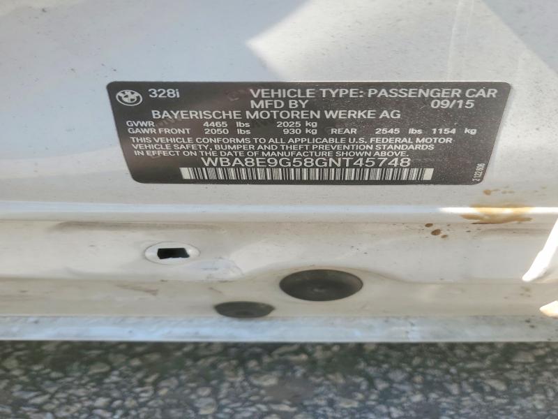 Продажа на аукционе авто 2016 Bmw 328, vin: WBA8E9G58GNT45748, номер лота: 56940076