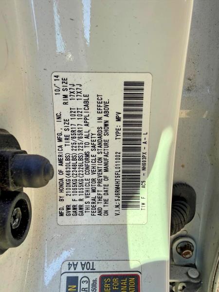 Продаж на аукціоні авто 2015 Honda Cr-v, vin: 5J6RM4H75F011002, номер лоту: 57200606