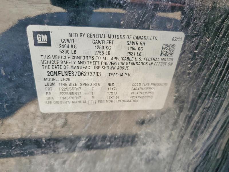 2013 Chevrolet Equinox მანქანა იყიდება აუქციონზე, vin: 2GNFLNE37D6273703, აუქციონის ნომერი: 57400106
