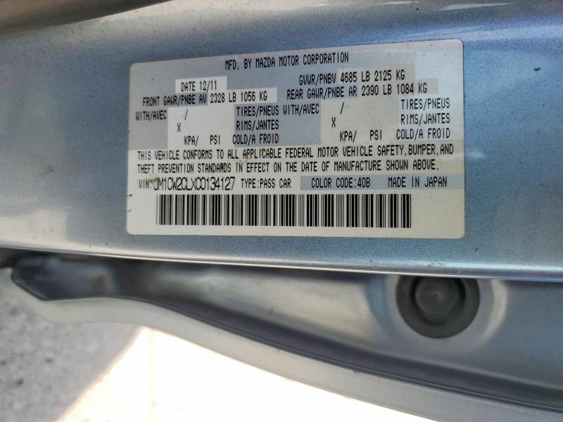 55551416 :رقم المزاد ، JM1CW2CLXC0134127 vin ، 2012 Mazda 5 مزاد بيع