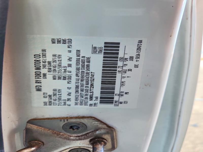 Продаж на аукціоні авто 2022 Ford Transit Connect, vin: NM0LS7T29N1527417, номер лоту: 58285136
