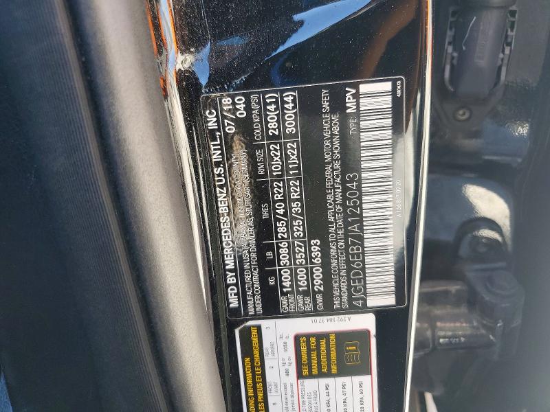 Aukcja sprzedaży 2018 Mercedes-benz Gle Coupe, vin: 4JGED6EB7JA125043, numer aukcji: 58089376