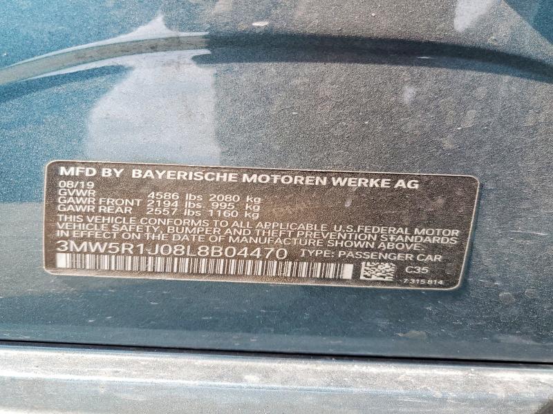 Aukcja sprzedaży 2020 Bmw 330i, vin: 3MW5R1J08L8B04470, numer aukcji: 57312936