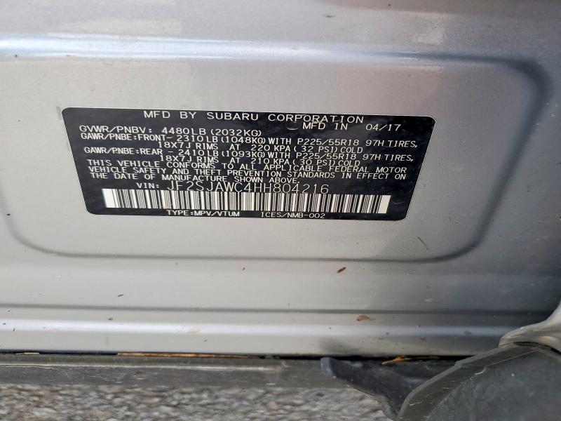 Продажа на аукционе авто 2017 Subaru Forester, vin: JF2SJAWC4HH804216, номер лота: 57196476