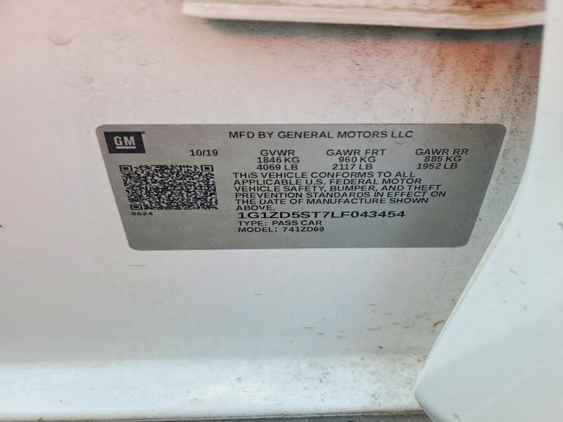 Продаж на аукціоні авто 2020 Chevrolet Malibu, vin: 1G1ZD5ST7LF043454, номер лоту: 59054036