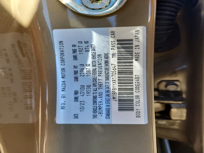 Aukcja sprzedaży 2024 Mazda 3, vin: JM1BPBYYXR1705647, numer aukcji: 58138926