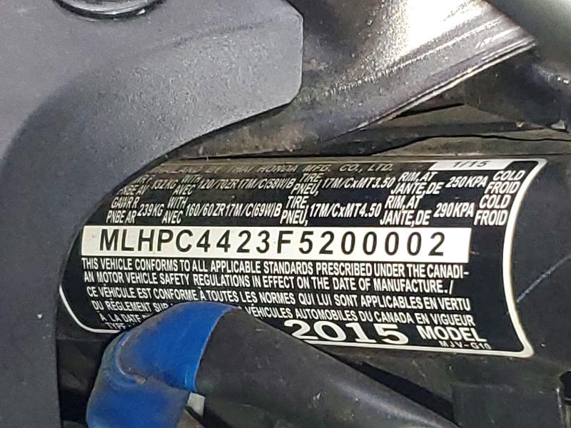 Продажа на аукционе авто 2015 Honda Cbr500, vin: MLHPC4423F5200002, номер лота: 58203366