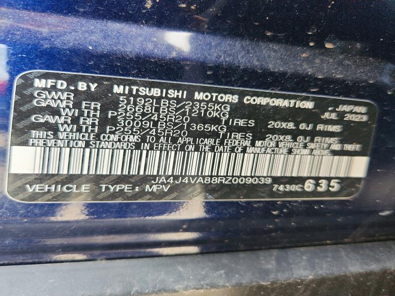 Продажа на аукционе авто 2024 Mitsubishi Outlander, vin: JA4J4VA88RZ009039, номер лота: 56023626