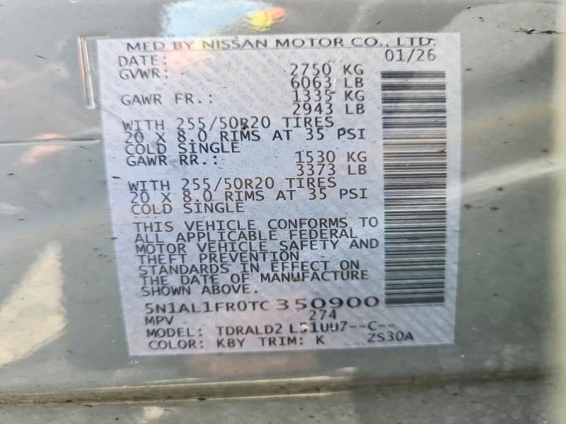 Aukcja sprzedaży 2026 Infiniti Qx60, vin: 5N1AL1FR0TC350900, numer aukcji: 56182346