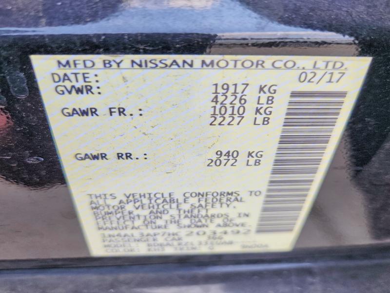Продаж на аукціоні авто 2017 Nissan Altima, vin: 1N4AL3AP7HC203492, номер лоту: 58268986